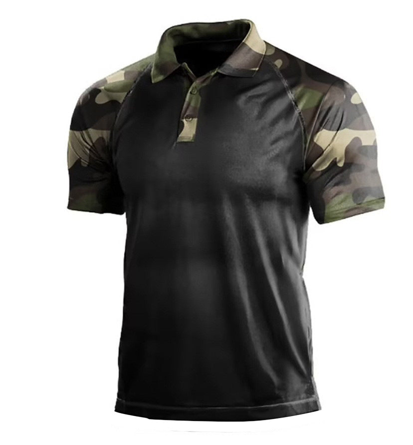 Men's Outdoor 3D Digital Polo Shirt with US Flag