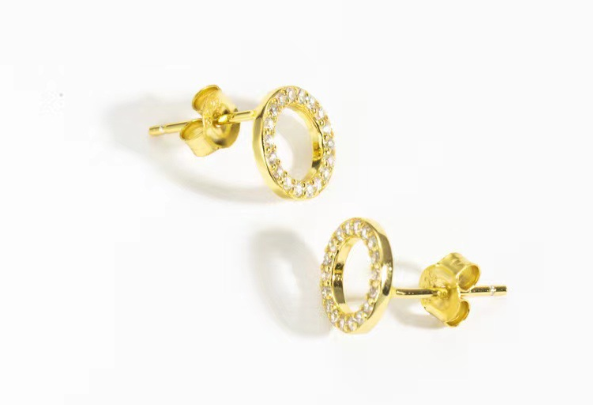 Minimalist S925 Silver Rose Gold Stud Earrings