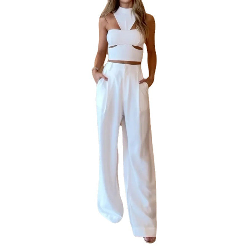2023 Summer Women's Set: Loose Top & Wide-Leg Pants