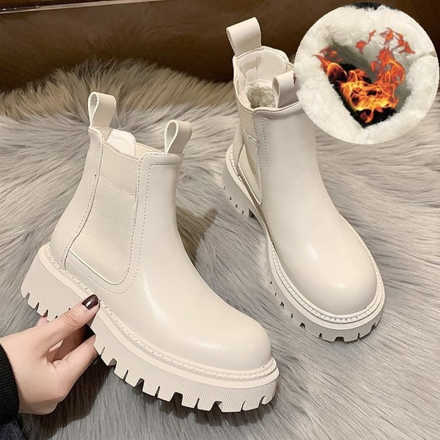 Women's Martin Short Boots - Thick-Soled British Style