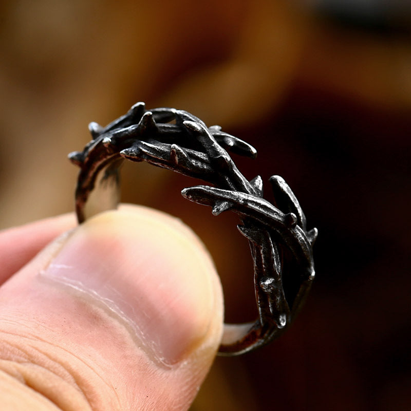 Minimalist Stainless Steel Branch Ring Design Karis Fashions