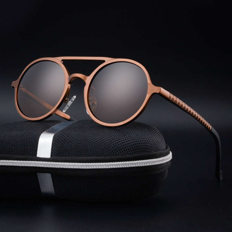 Men's Polarized Sunglasses - Vintage Round Frame