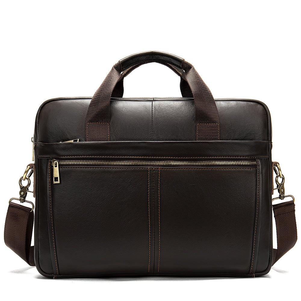 Men's Business Cowhide Laptop Briefcase