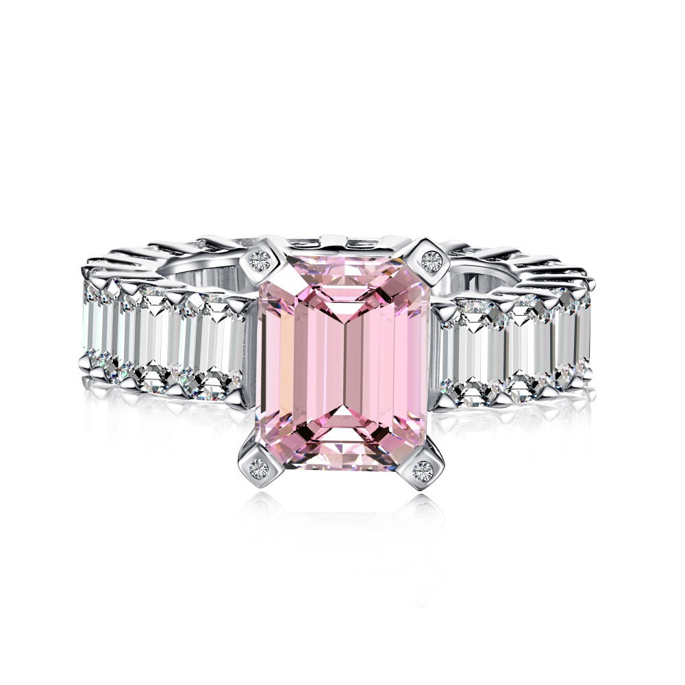 Light Luxury S925 Sterling Silver Zircon Ring for Women