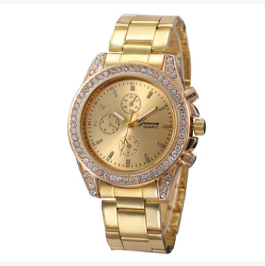 Geneva Three-Eye Quartz Watch with Diamond Accents Karis Fashions