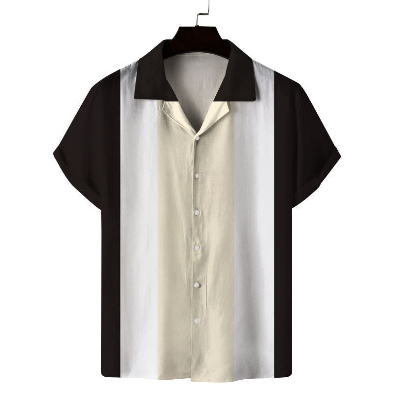 2023 Men's Fashion 3D Printed Short Sleeve Shirt